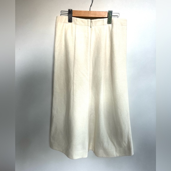 New Tibi Boiled Wool Sculpted Skirt size 4 off white ivory - Picture 8 of 12